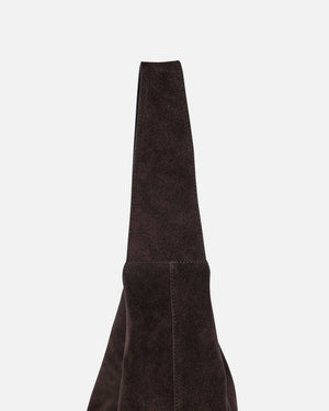 Sabel Suede Leather Shoulder Bag in Brown