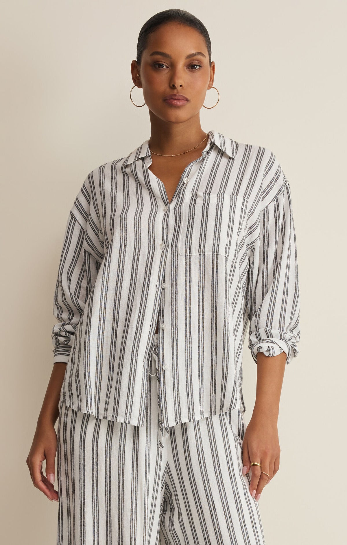 Z Supply The Perfect Striped Button Up - 2 Colors