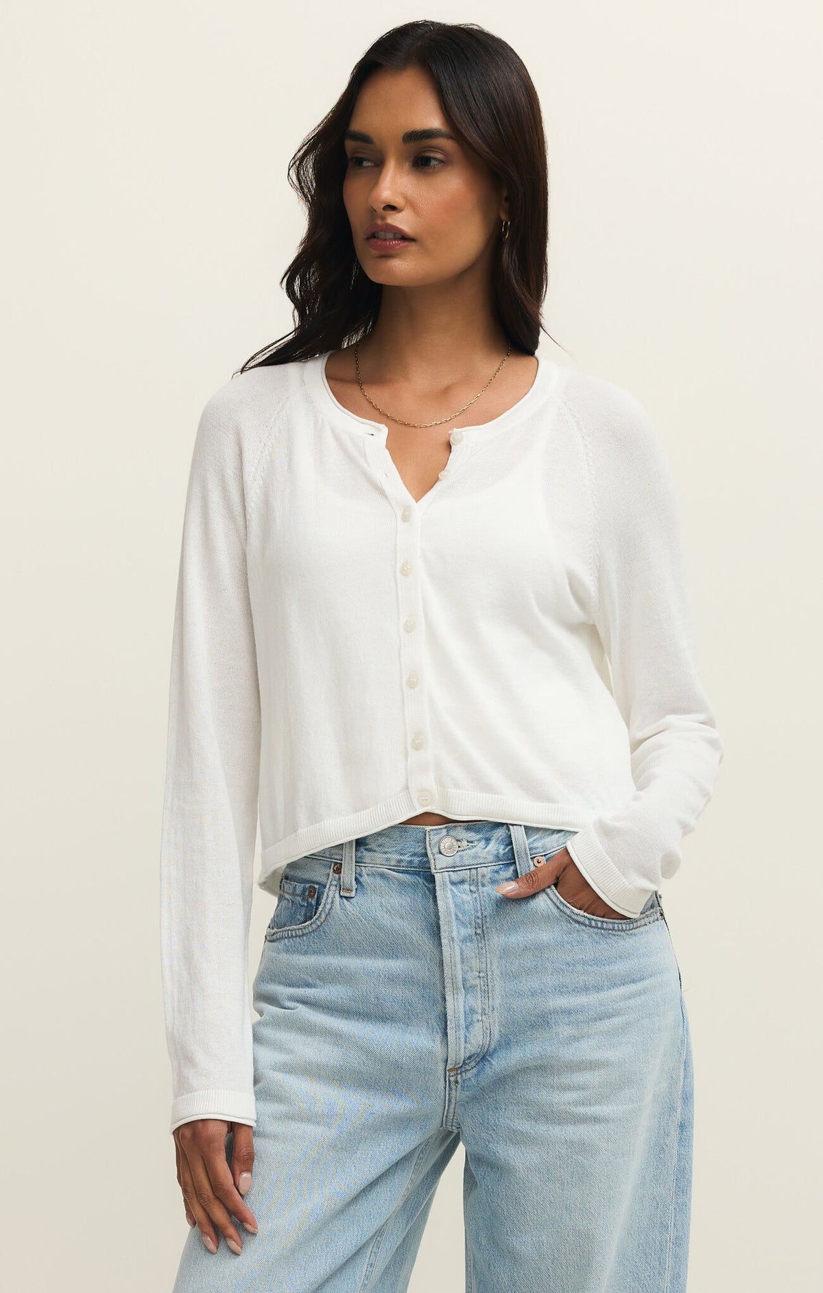 Z Supply The Perfect Layer Cardigan in White