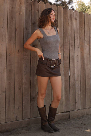 NIKIBIKI Lace Textured Square Tank Top