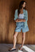 L5611 | Woven Cotton Collar Neck Button Front Long Sleeve