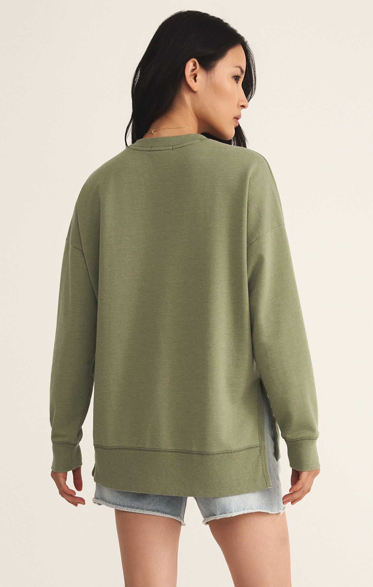 Z supply MODERN V-NECK WEEKENDER Avocado Sweater 