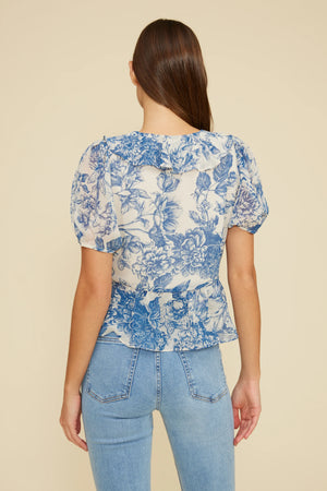 Lucy Paris Bee Ruffle Floral Top