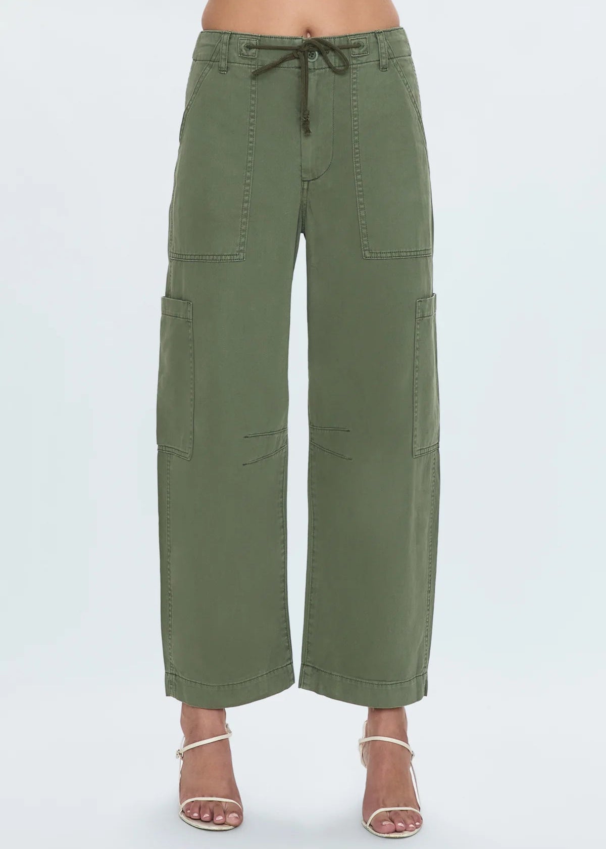 Pistola Sabrina Curved Utility Pant in Meadow Green