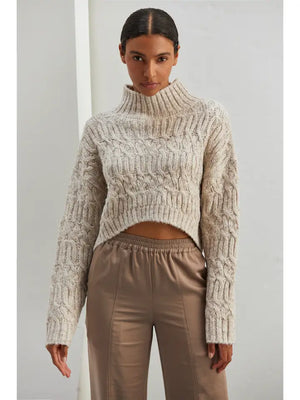 Lena Mohair Blend Cropped Sweater