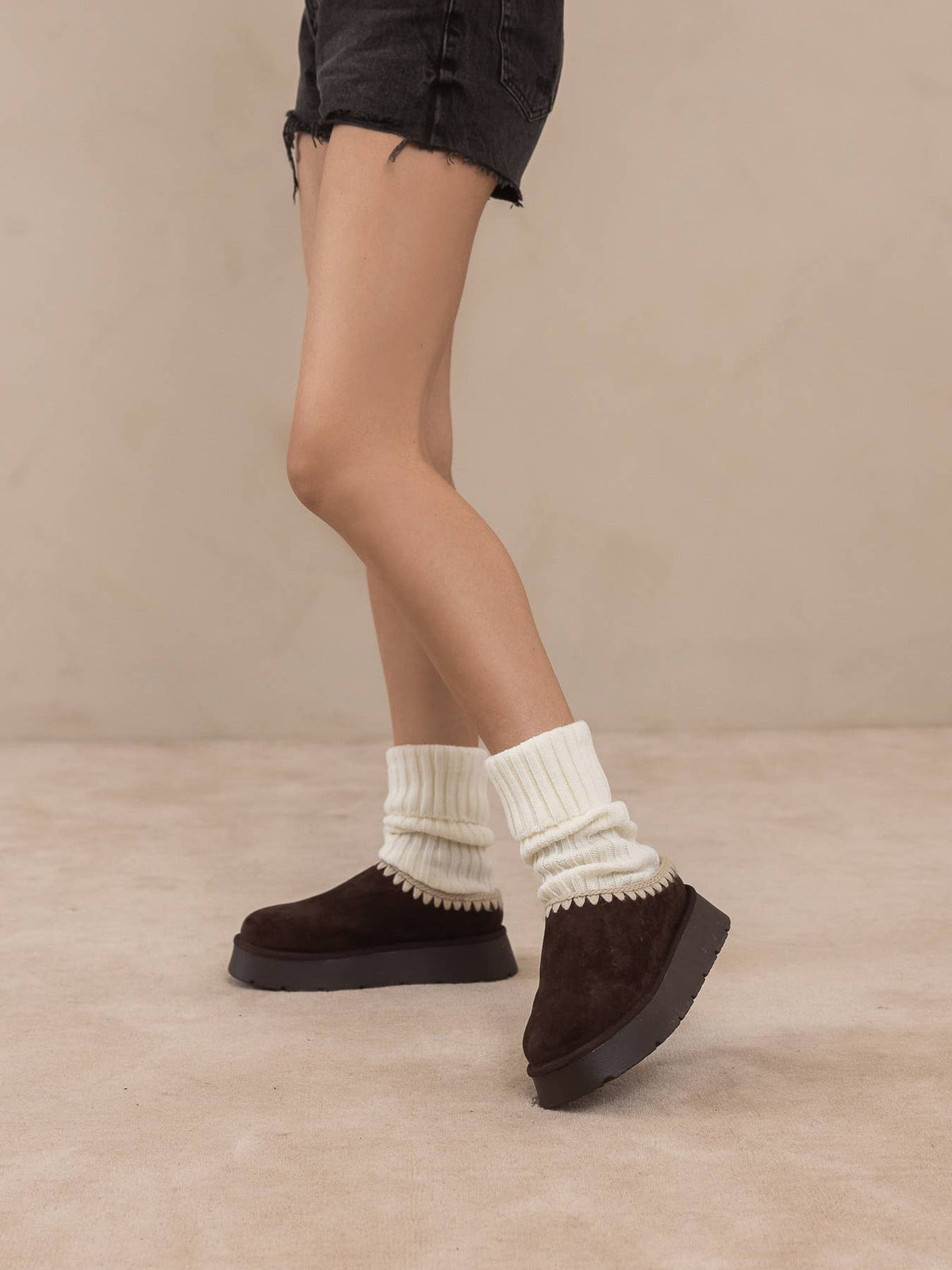 The Brandi | Coffee Platform Cozy Winter Mule Slipper