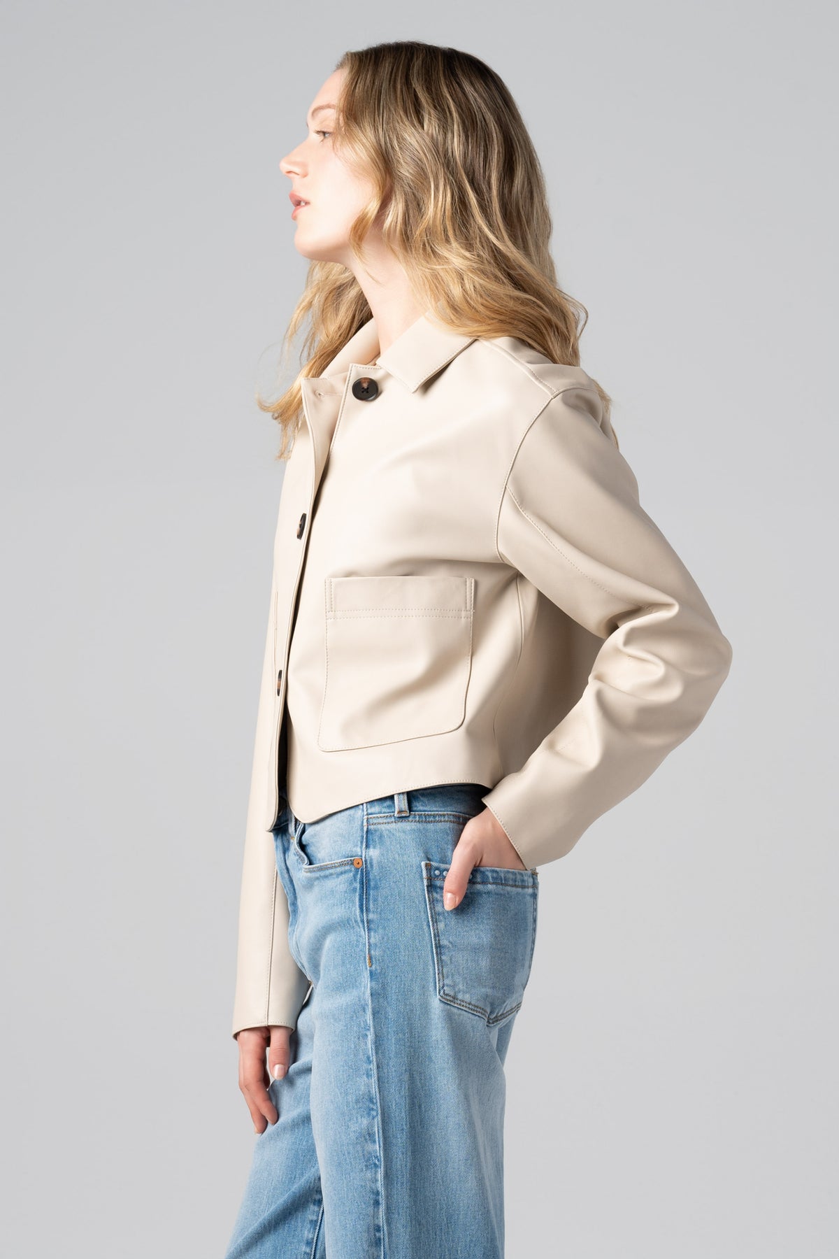 BlankNYC Cloud Dancer Faux Leather Jacket