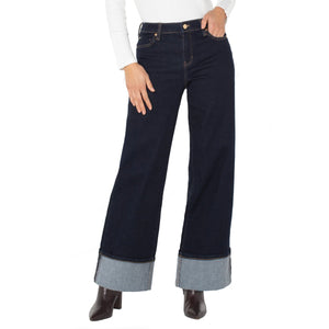 Liverpool Morgan Cuffed Wide Leg 30' Inseam