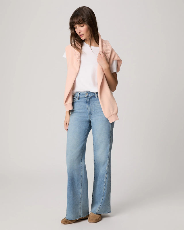 PAIGE Denim Anessa 31" Twisted Outseam Panel Jeans in Explorer