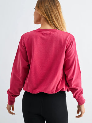 Mineral Cloud Bubble Hem Long Sleeve Shirt