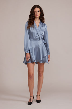 Lucy Paris Adonia Blue Wrap Dress