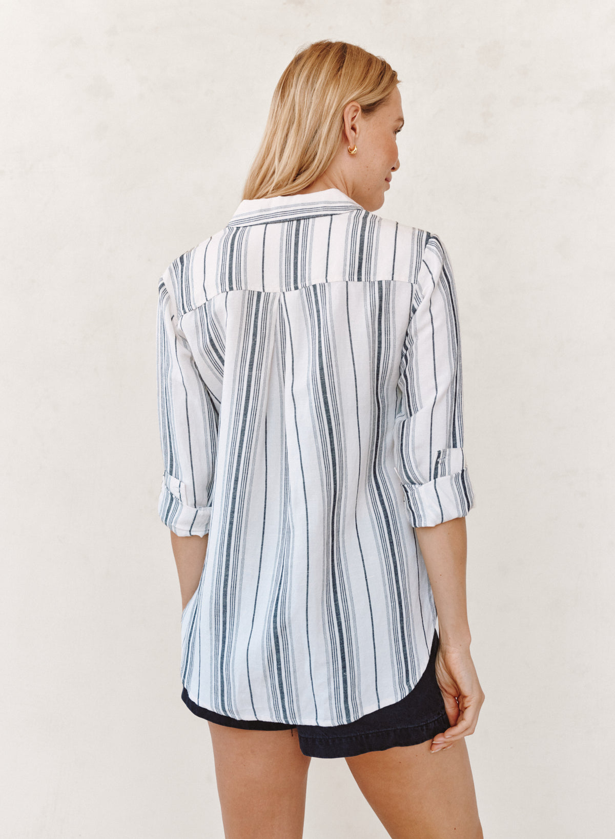 Bella Dahl Long Sleeve Classic Shirt in Boardwalk Stripe