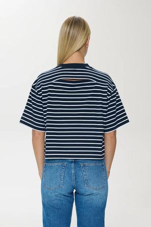 Pistola Mae Striped Top in Navy
