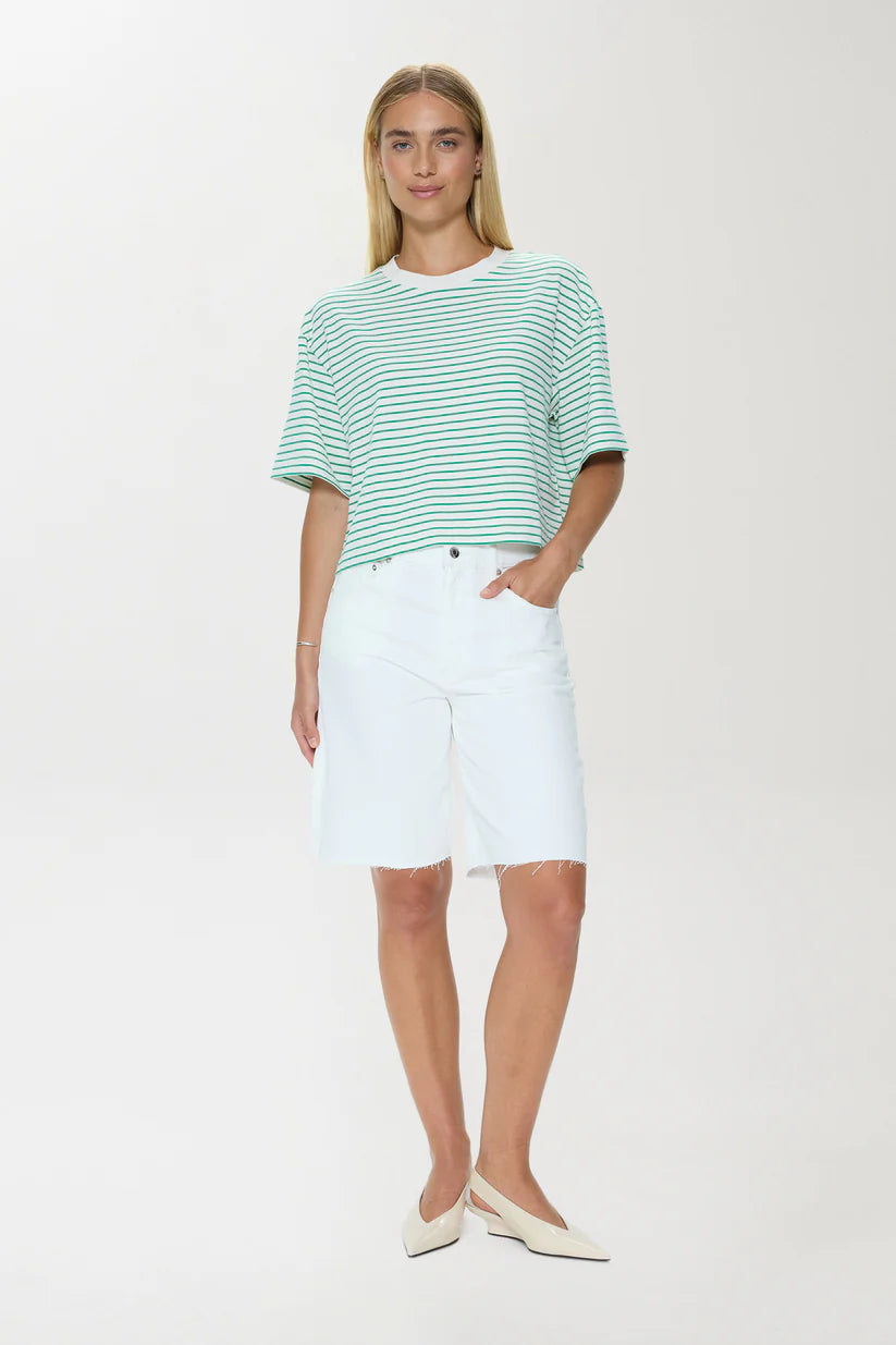 Pistola Mae Striped Top in Green