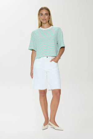Pistola Mae Striped Top in Green