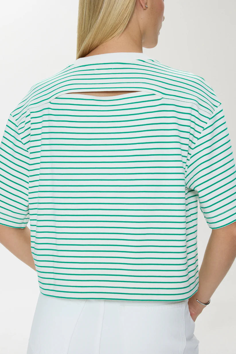 Pistola Mae Striped Top in Green