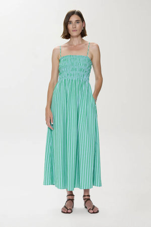 Pistola Bianca Green Blue Striped Dress