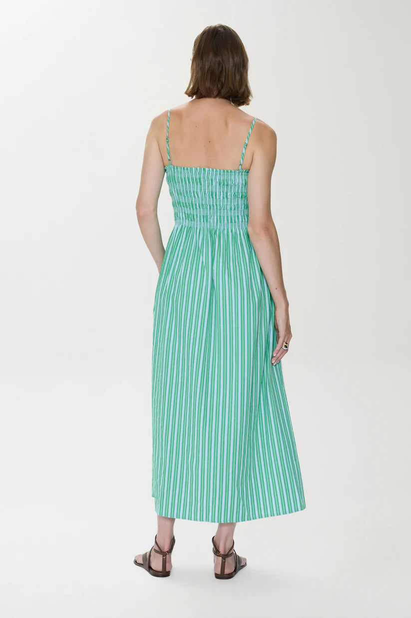 Pistola Bianca Green Blue Striped Dress