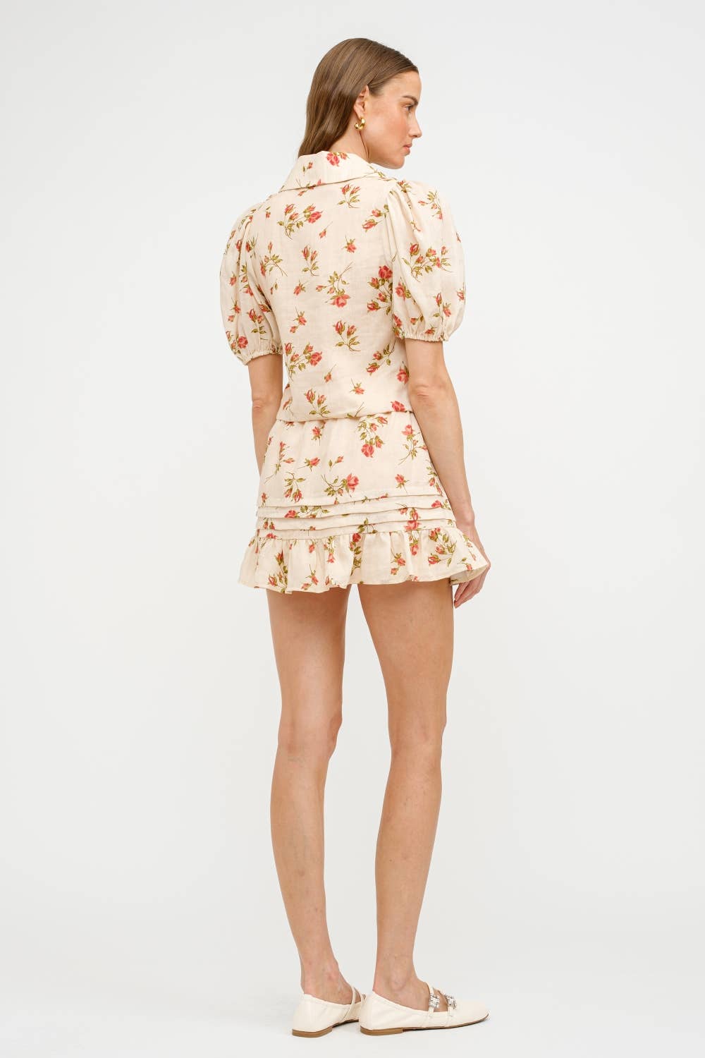 Madeline Floral Tie-Front Blouse