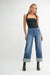 Just Black Denim Scissor Cut Cuffed Wide Leg