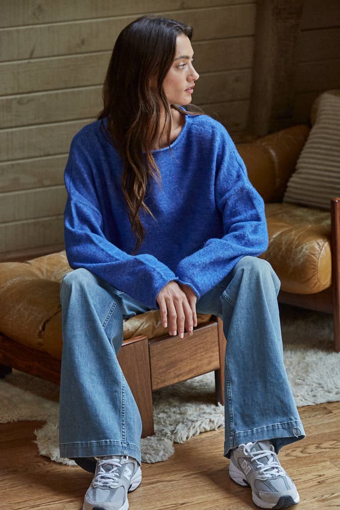 Clara Knit Rolled Pullover Sweater