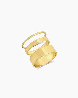 Gorjana Rose Ring Set in Gold