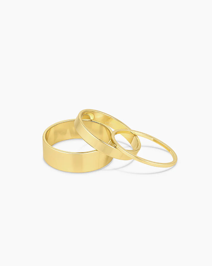 Gorjana Rose Ring Set in Gold
