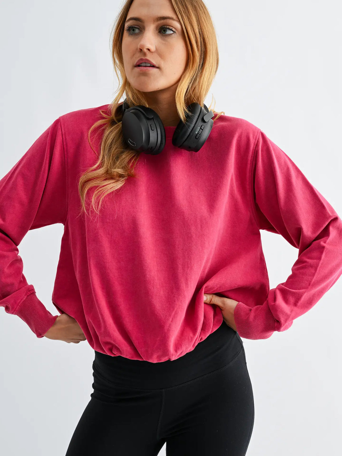 Mineral Cloud Bubble Hem Long Sleeve Shirt