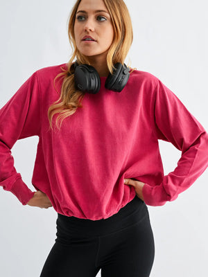 Mineral Cloud Bubble Hem Long Sleeve Shirt