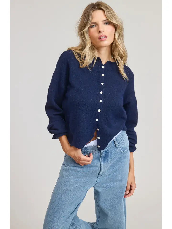 Essential Button Down Cardigan Top