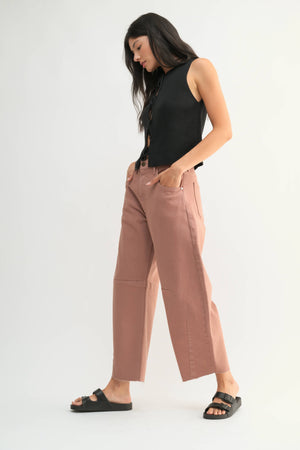 Just Black Denim Clay Barrel Jean