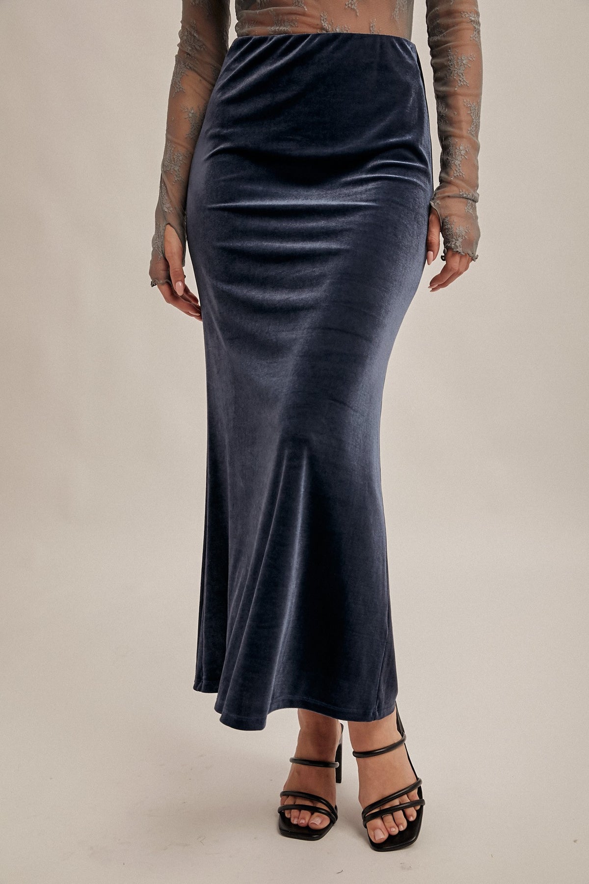 Lexi Velvet Maxi Skirt