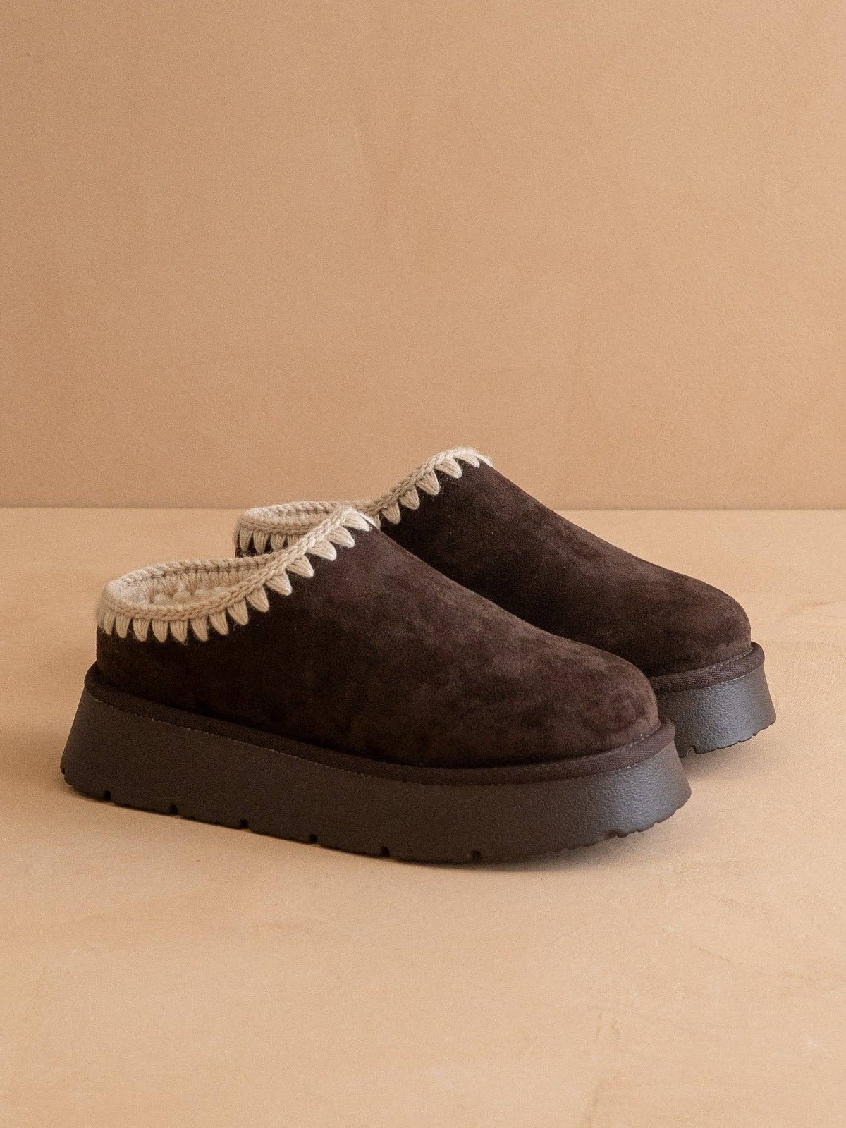 The Brandi | Coffee Platform Cozy Winter Mule Slipper