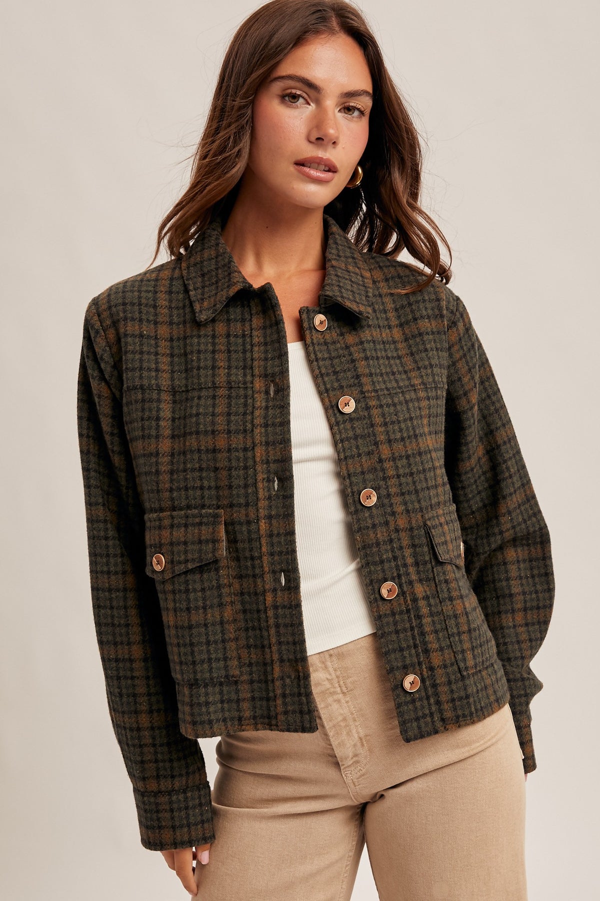 Juniper Plaid Crop Jacket