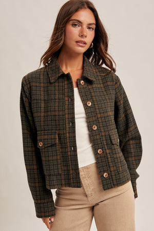 Juniper Plaid Crop Jacket