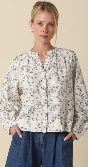 Slyvie Eyelet Blouse in Cream