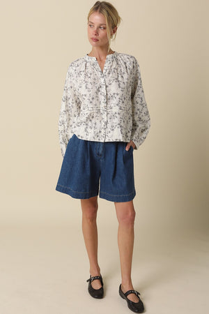 Slyvie Eyelet Blouse in Cream