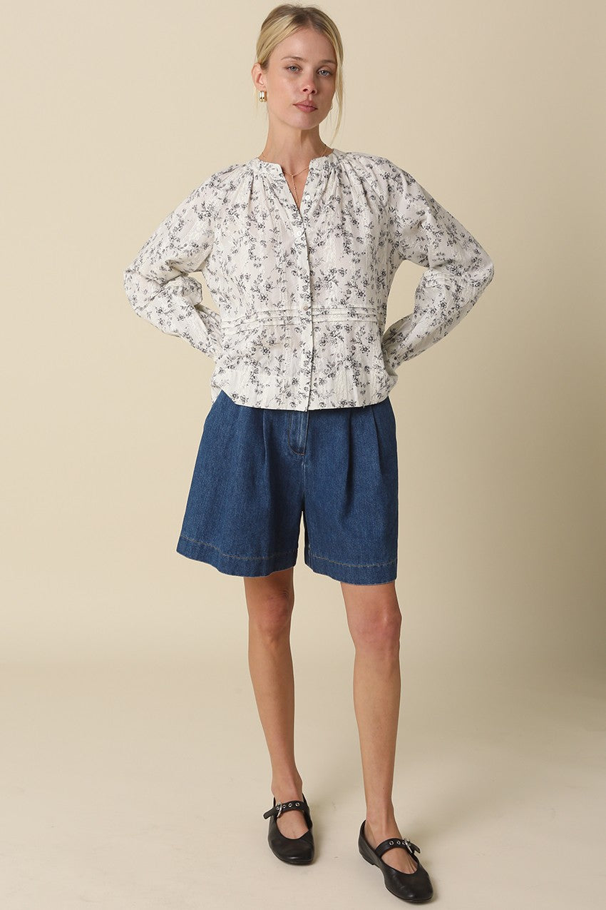 Slyvie Eyelet Blouse in Cream