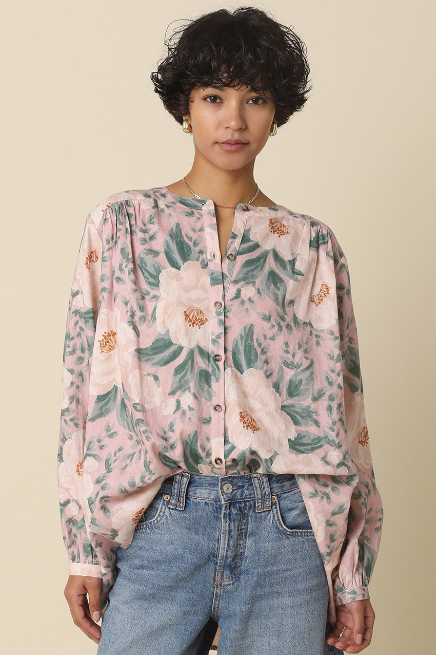 Noa Blouse in Blush Green
