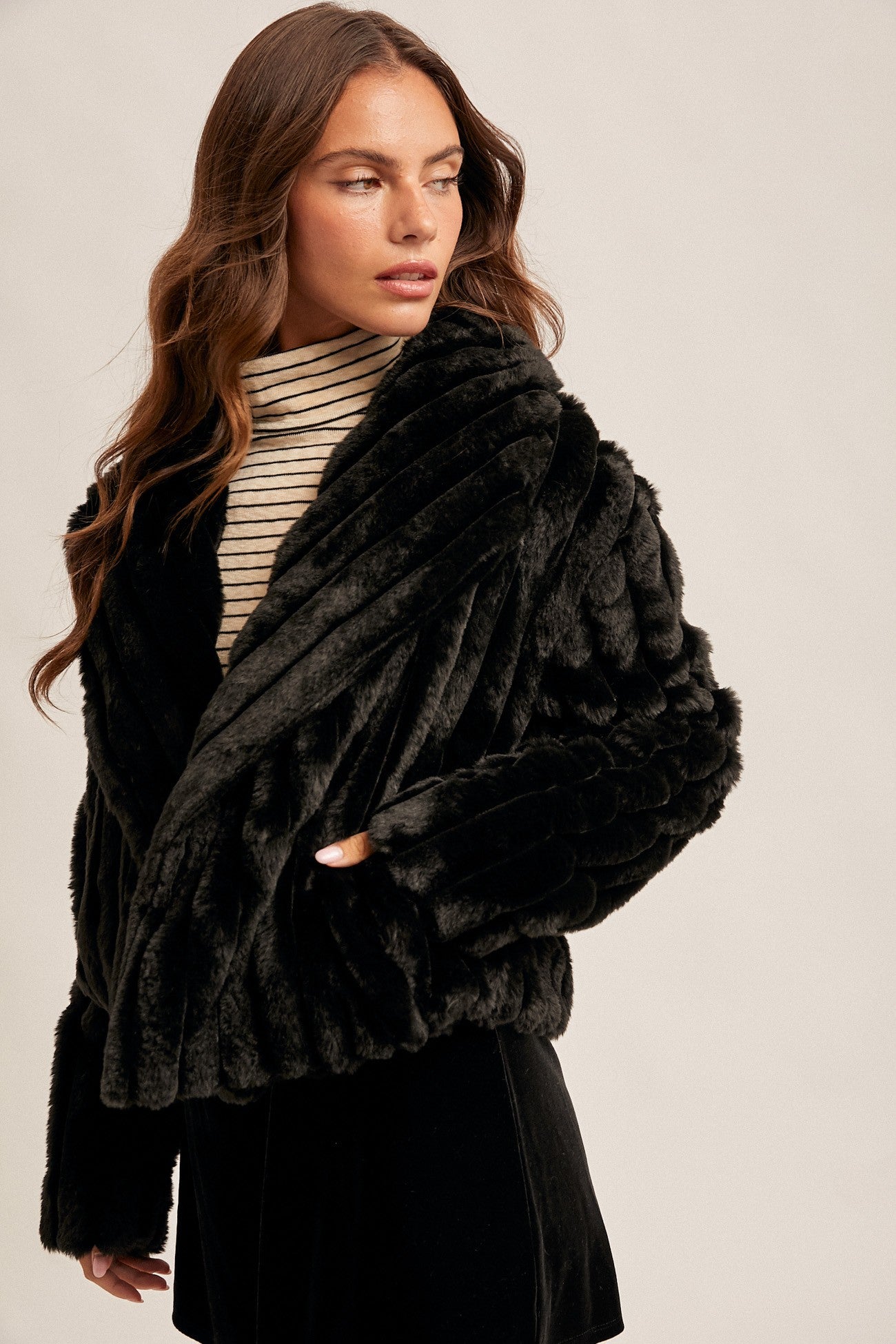Bailey Faux Fur Crop Jacket