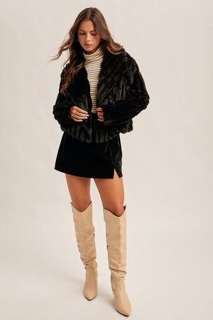 Bailey Faux Fur Crop Jacket