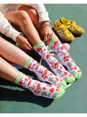 Mushroom Forest Tennis Crew Sock