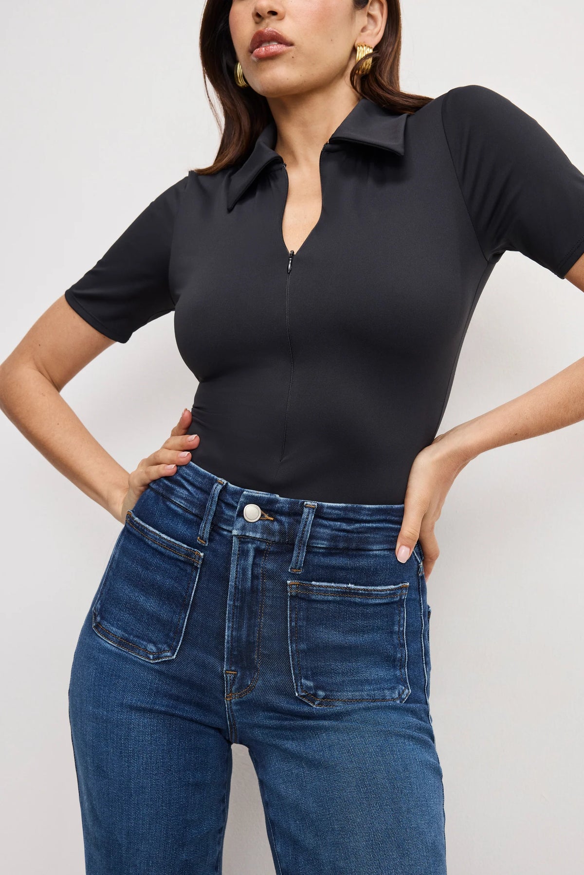 Good American Good Waist Palazzo Jeans