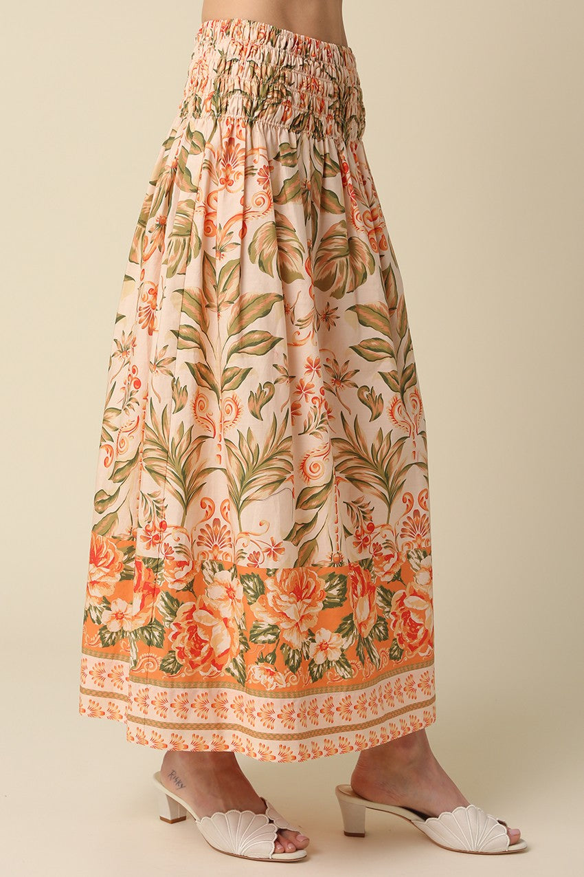 Haven Skirt in Peach Multi
