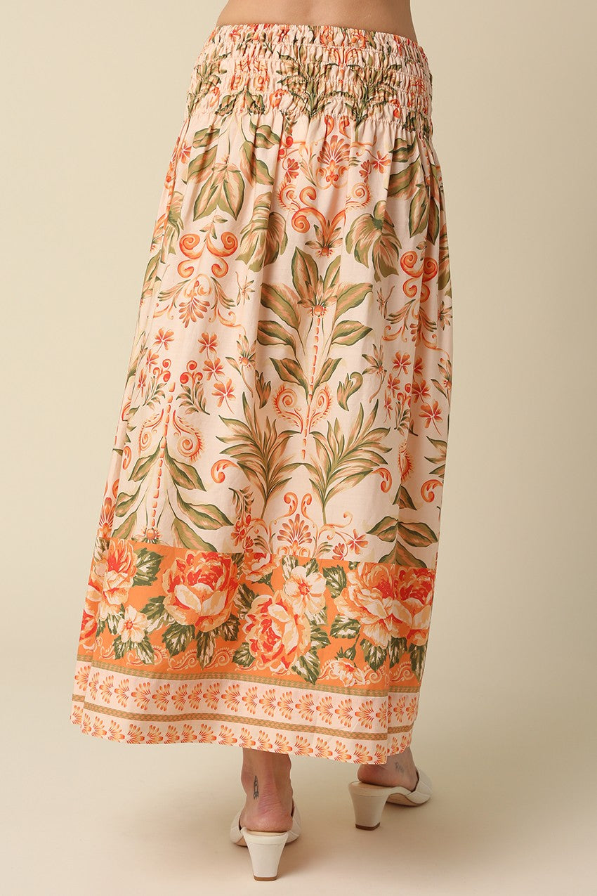 Haven Skirt in Peach Multi