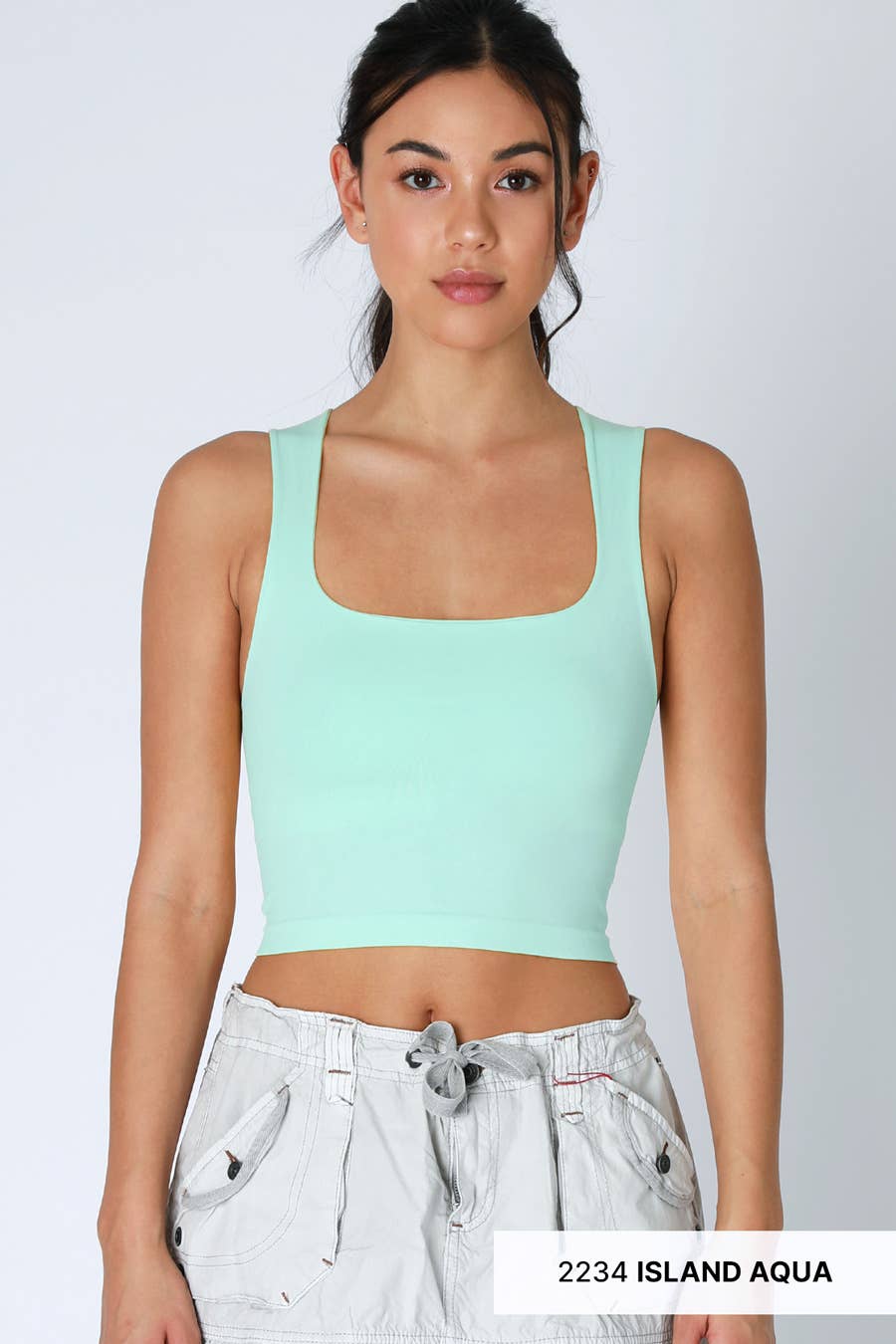 NIKIBIKI Clean Line Square Neck Top - 4 Colors