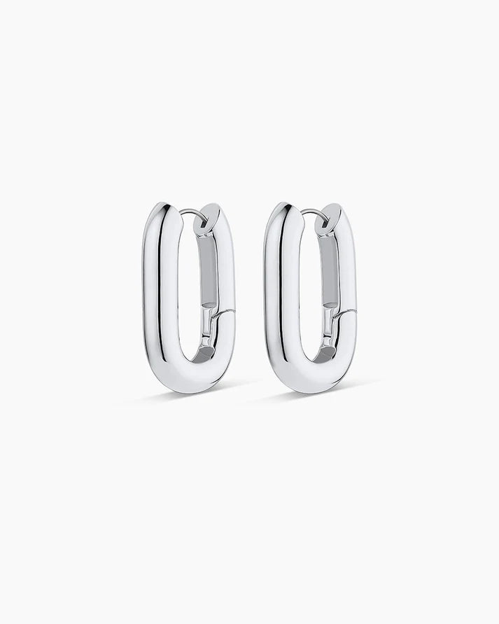 Gorjana Zoey Statement Silver Hoops