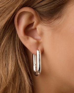 Gorjana Zoey Statement Silver Hoops