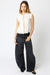 Justie White Lace Tie Front Tank