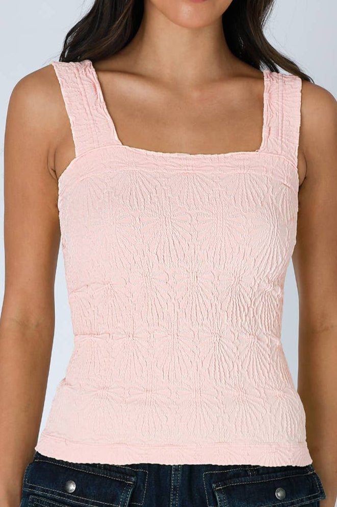 NIKIBIKI Lace Textured Square Top - 8 Colors